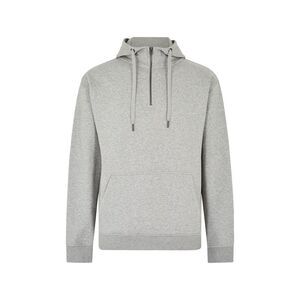 Kustom Kit Mens Quarter Zip Regular Hoodie / Heather Grey